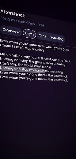 Aftershock — Cash Cash lyrics breakdown