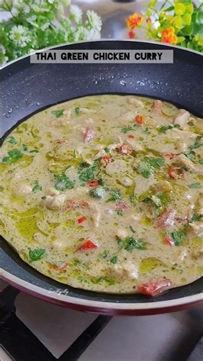 Easy &Tasty Thai Green Chicken Curry Recipe. #food #recipe #shortsfeed #shorts