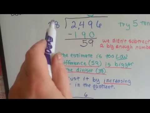 Grade 5 Math #2.8, Adjust Quotients if Estimate is High or Low