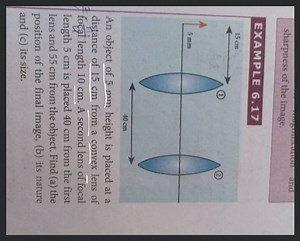 sharpness of the image.EXAMPLE 6.17An object of 5 \mathrm{mm}... | Filo