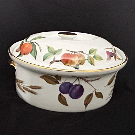 Vintage Royal Worcester Evesham Oval Covered Casserole Dish 10". - Etsy