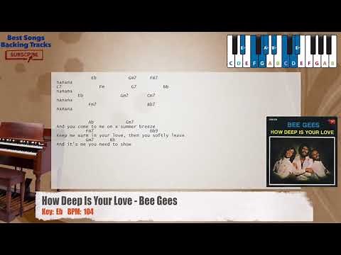 🎹 How Deep Is Your Love - Bee Gees Piano Backing Track with chords and lyrics