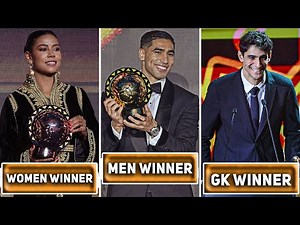 🔴 CAF AWARDS 2025 WINNERS FT. ACHRAF HAKIMI, YASSINE BONOU, GHIZLAINE CHEBBAK & OTHMANE MAAMMA