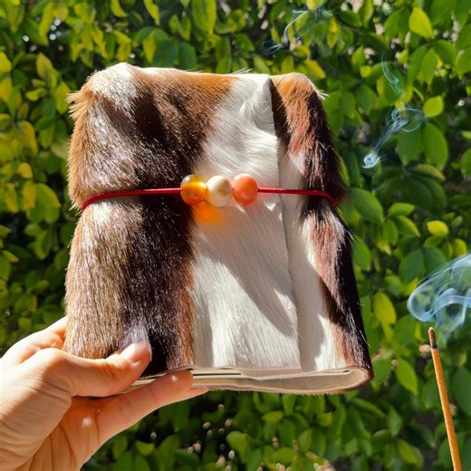 Handmade Springbok Fur Leather Traveler's Notebook A5 Refillable Cover - Etsy