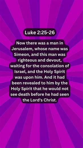Jesus Saves | Luke 2:25-26 Daily Bible Verse