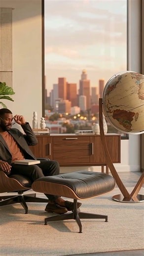 Waypoint Geographic Versus 24-Inch Floor Standing Globe with Walnut "V" Stand