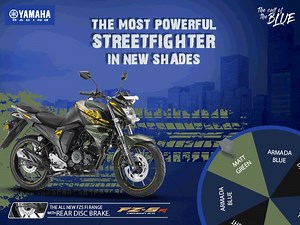 Presenting the all-new FZS-Fi comes in 3 new shades and a rear disc brake. #ArmadaBlue #MattGreen #Darknight Know More: bit.ly/FZ-S_FI | Yamaha Motor India – Motorcycles