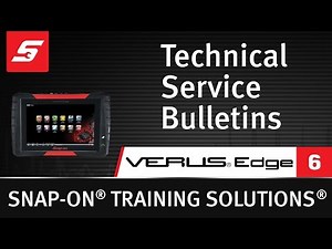 Technical Service Bulletins : VERUS® Edge (Pt. 6/12) | Snap-on Training Solutions®