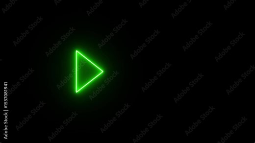 Next fast forward green symbols icon animation on black background. Right fast forward sign next button with fast forward.