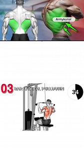 ✅ Best Exercises To Build Wide Back - Back Workout Routine List 1. Cable Wide Grip Lat Pulldown 2. Barbell Bent Over Row 3. Dumbbells Bent Over Row 4. Wide Grip Cable Lat Row 5. Pull Ups 6. One ARMS Cable Row #BackWorkout - #StrongBack - #PullDay - #LatPulldown - #DeadliftDay - #RowsForGrowth - #BackDay - 3 sets 15-20 reps | ARMYkunal