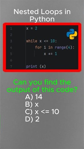Can you solve this Python question about Nested Loops?