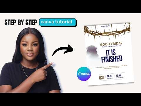 Good Friday Flyer Design in Canva | Easy Church Flyer Tutorial 2026