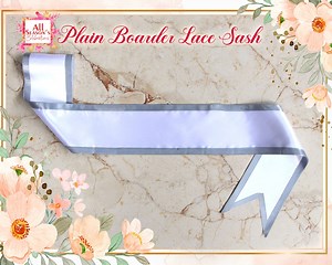 Plain Border Lace Sash Blank Sash Ribbon Sashes Decorate Sash Satin Sash - Etsy