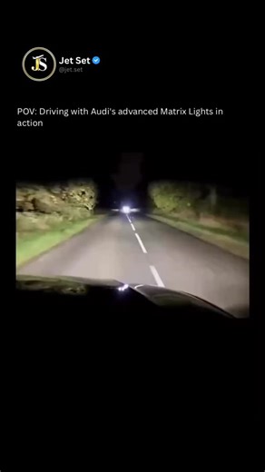 Jet.Set on Instagram: "Audi’s matrix LED headlights have finally arrived in the United States after years of restrictions, introducing a smarter and more considerate way to light the road.⁠ ⁠ These headlights don’t simply switch between high and low beams. They actively read what’s ahead and adjust in real time, shaping the light so you get maximum visibility without blinding other drivers.⁠ ⁠ Trusted across Europe for years, they intelligently carve out dark zones around other vehicles and road