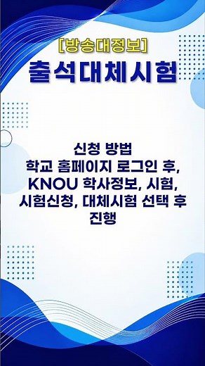 Application for the Korea Open University attendance alternative exam #KOU #AttendanceAlternative...