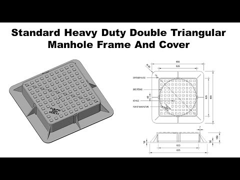 Create Standard Heavy Duty Double Triangular Manhole Frame and Cover Revit Family