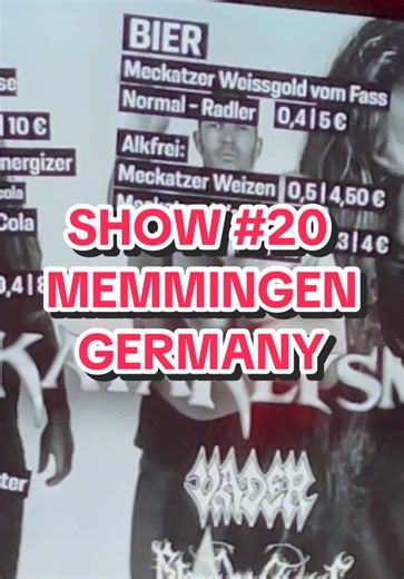 Show 20 of 32… Memmingen // Germany - kaminawerk. Freedom or Death Tour 2026 // Boood Red Throne - Vader - Kataklysm #freedomordeath #tourlife #kaminawerk #memmingen #teammontrealmetal