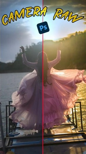 Cinematic Colors That Change Everything | Camera Raw Magic Edit ✨ #photoshoptutorial