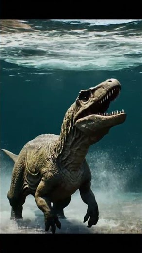 Hadrosaurus vs a swarm of prehistoric piranhas in a Prehistoric World