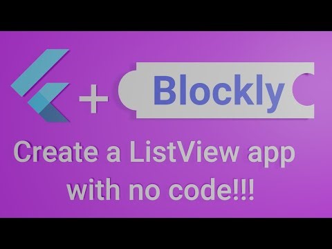 Visual Programming with Flutter and Blockly - ListView Demo (no audio)