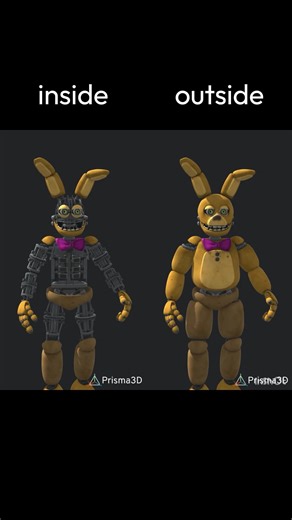 Springlock Teste Suit - Inside vs Outside #fnaf #springlock #springbonnie #fnafanimation #shorts