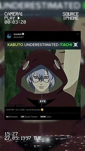 part 4 The Moment Kabuto Realized His Mistake | Itachi Uchiha #shishui #itachiuchiha