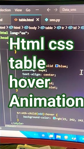 html table tag css hover Animation| ‪@Ns_exceltally‬ #computercourse