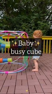 777K views · 4.1K reactions | Presenting our baby play gym (aka giant activity cube!) 珞 Made with love, hula hoops, craft supplies and a few Dollar Tree treasures!Endless ways to play, explore, and stay busy - all on a tiny budget! ✨ #sensoryplayideas #babyplay #busycube #babygym | Sasha Mints | Facebook