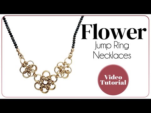 Flower Jump Ring Necklaces Tutorial