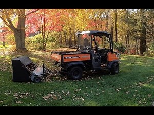 50" OHIO STEEL LAWN SWEEPER ON A KUBOTA RTV900 UTV