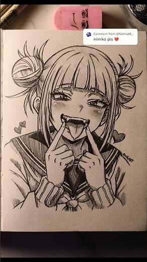 How to draw Himiko Toga #myheroacademia #himikotoga #anime #drawing #art #sketch #animeart #shorts