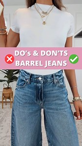 How to Style Barrel Jeans. These Amazon barrel jeans are the perfect price point to try a new style. Wearing my true to size - 25. Quality is really good. 👖🔗⬇️ #barreljeans #howtostyle | Sistersguidetostyle