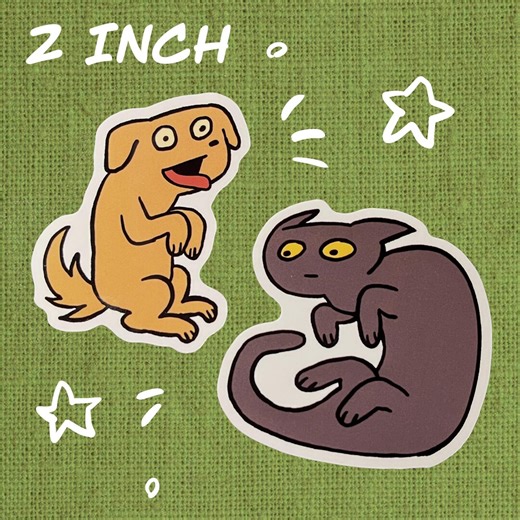 Dog and Cat Vinyl Stickers Pack - Etsy