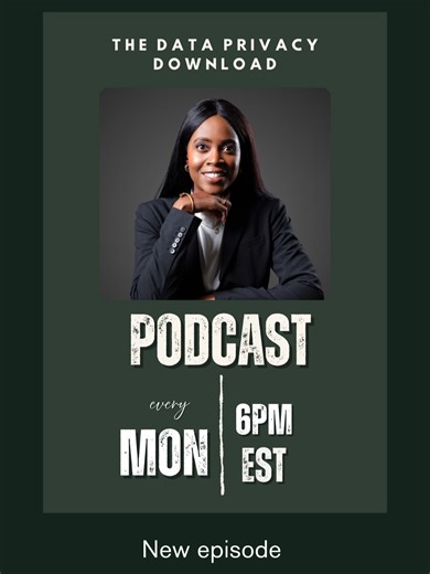 🎙️ New Episodes Every Monday at 6:00 AM EST — Don’t Miss Out! Start your week with actionable, straight-to-the-point insights on U.S. federal privacy laws, real-world compliance tips, and expert breakdowns of emerging regulations. Whether you're a corporate decision-maker, privacy leader, or legal professional, our weekly episodes deliver the clarity you need to stay ahead of regulatory risk. 👉 Check out our podcast every Monday at 6 AM EST and stay compliant, confident, and informed.🔐 𝗦𝘁𝗮
