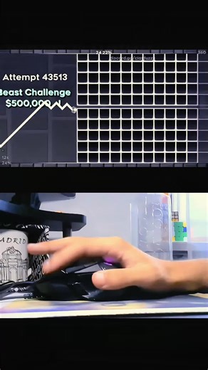 MrBeast Geometry Dash Challenge for $500,000