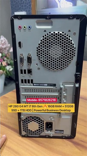 HP 280 G4 MT i7 8th Gen 🔥 16GB RAM + 512GB SSD + 1TB HDD | Powerful Business Desktop #hpdesktops