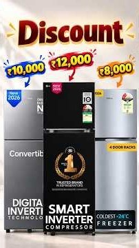 UP TO ₹14,000 🤯 ONLY REAL Discounts 🚨 Top 5 Refrigerator Brands ✨ Best Double Door Refrigerator 2026