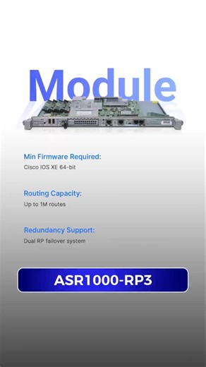 ASR1000-RP3, Cisco ASR1000 Router, Brain & Redundancy #cisco #router #networking #datacenter #fyp