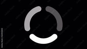 Loading Circle, Video. Loading Animation Icon on Transparent Background. Download Progress, Preloader Animation Web Design Template, Interface Buffering. Seamless Loop Animation 4K with Alpha Channel
