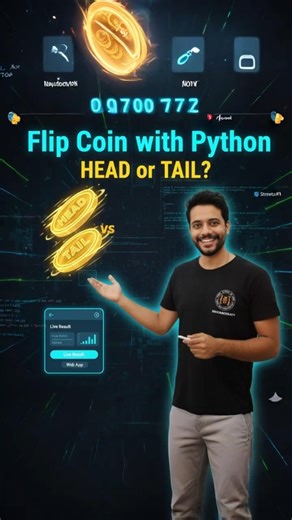Python 🐍Toss 🪙Web App using streamlit 🤯#coding #pythoncode #python #streamlit #website | Programography