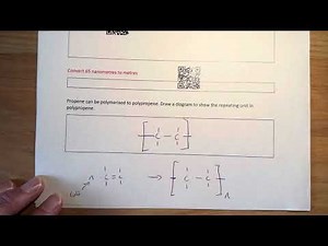 2024 Revision chemistry- addition polymerisation draw a repeating unit of polypropene