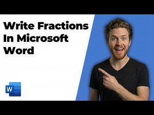 How To Write Fractions In Microsoft Word (Easy Guide)