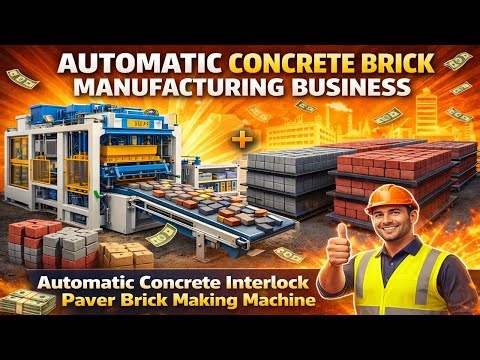 Automatic Concrete Brick Manufacturing Business - Concrete Interlock Paver Brick Making Machine