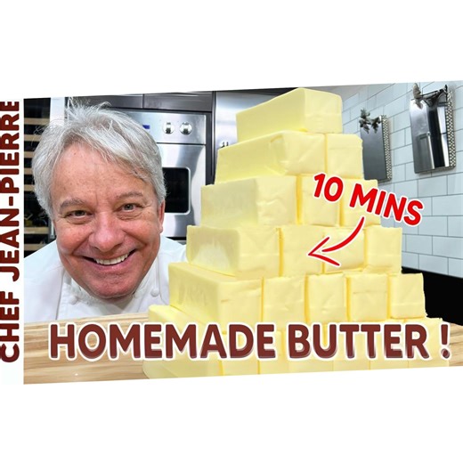 Make Butter in 10 Minutes or Less! 😲 | Chef Jean-Pierre