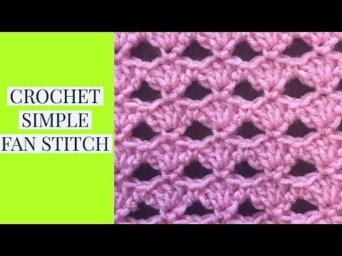 Crochet Simple Fan Stitch Tutorial