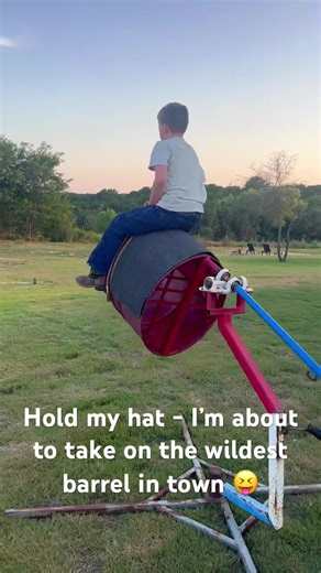 Buckin Barrel Bull Riding Practice for Cowboys