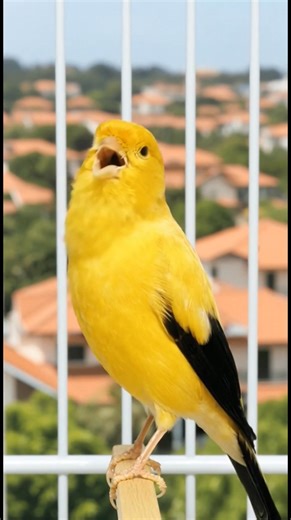 The golden sunlight of the afternoon accompanies the lively song of a Yellow Canary ​#YellowCanary #CanarioAmarillo #BirdPhotography #Canary #Birds #Nature #Wildlife #BirdWatching | Ranger Canary