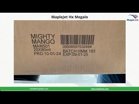 Large Character Printing up to 70mm with MapleJet Hx Megalo