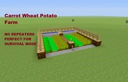 Tutorial: Automatic Wheat, Carrot, Potato Farm   NO REPEATERS   Survival Mode Minecraft Map