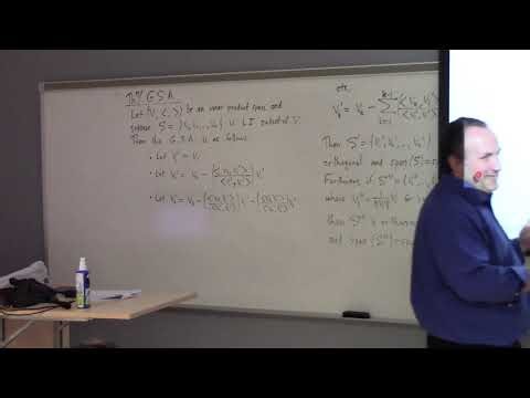 Linear Algebra: Gram Schmidt Algorithm, orthogonal complement is subspace, 10-20-25
